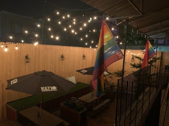 String lights overhead